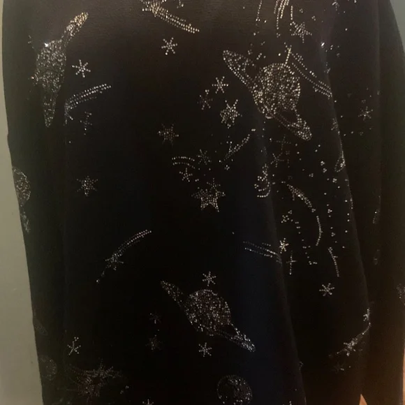 GALLAXY RHINESTONES WINGS ON BACK SWEATSHIRT BRAND NEW WITH TAGS SIZE XXL - Picture 9 of 12